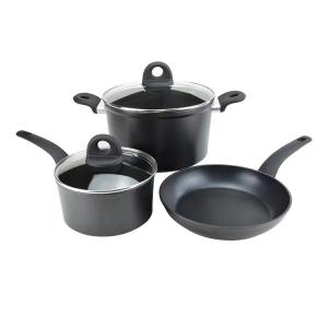 staight body aluminum forge cookware with lid 